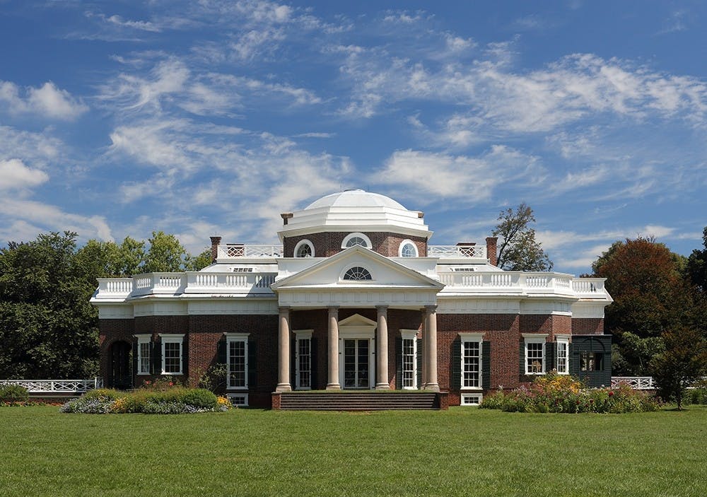 Members of the Jefferson Society go to Monticello early April 13 to place a wreath on Thomas Jefferson's grave.