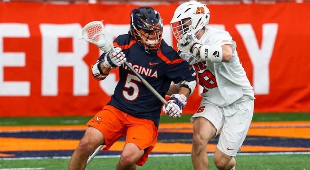 <p>Graduate student attacker Matt Moore had a strong performance against Syracuse, scoring three goals to go along with four assists.</p>