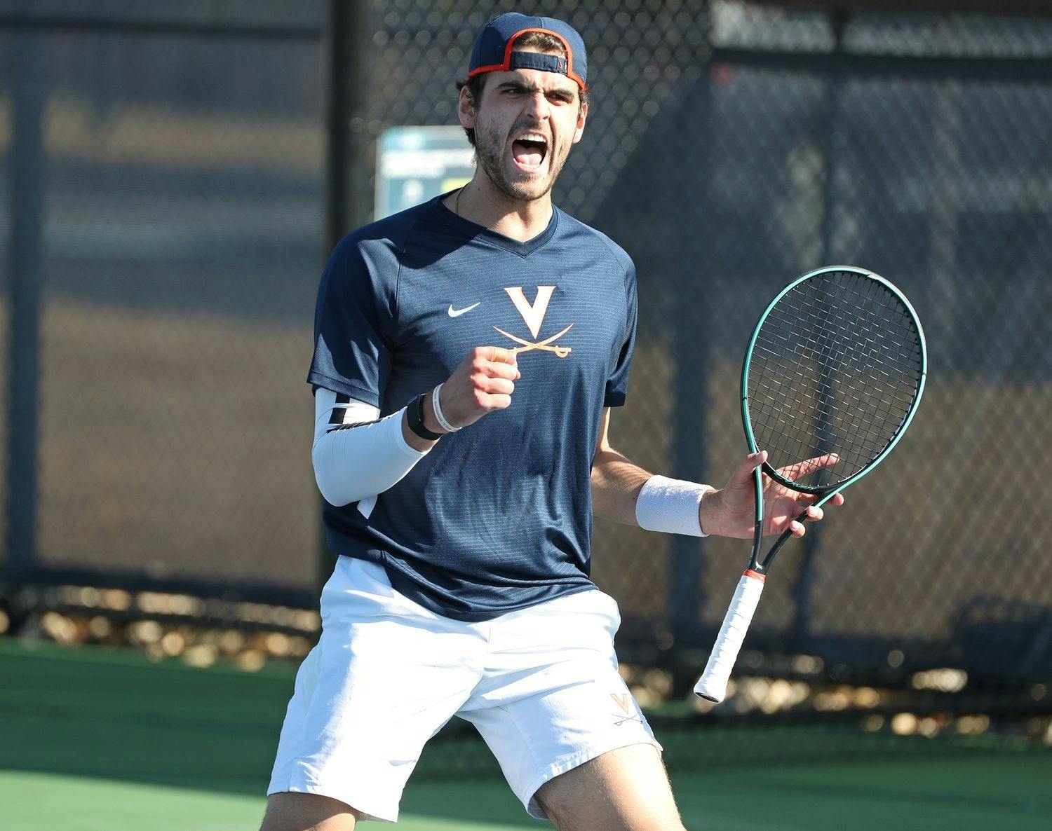 Virginia junior William Woodall teamed up with senior Carl Söderlund to earn a doubles point for the Cavaliers
