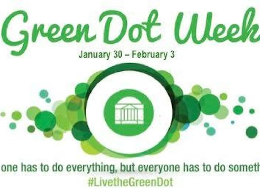 During the last week of January, students tabled across Grounds to spread awareness of Green Dot. 