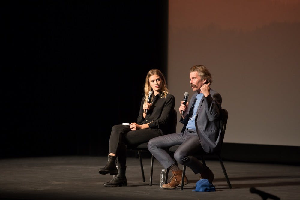 <p>Actor, director and writer Ethan Hawke spoke on Saturday at The Paramount in a conversation moderated by Elizabeth Flock of PBS NewsHour.&nbsp;</p>