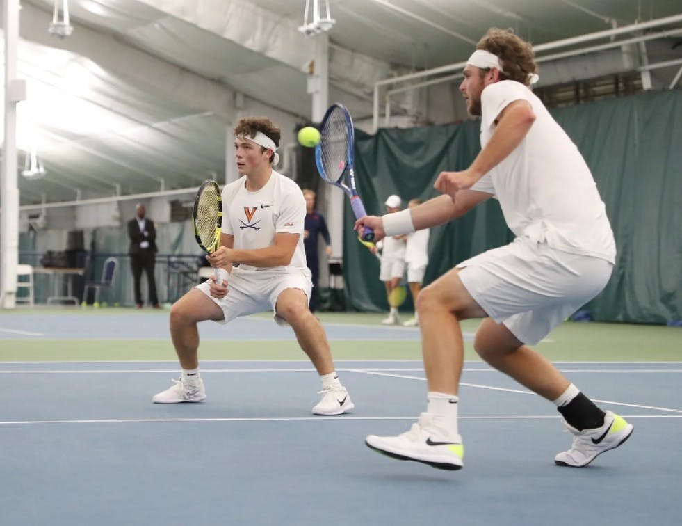 Virginia senior Ryan Goetz and sophomore Iñaki Montes de la Torre dominated their doubles match against VCU, winning 6-0.