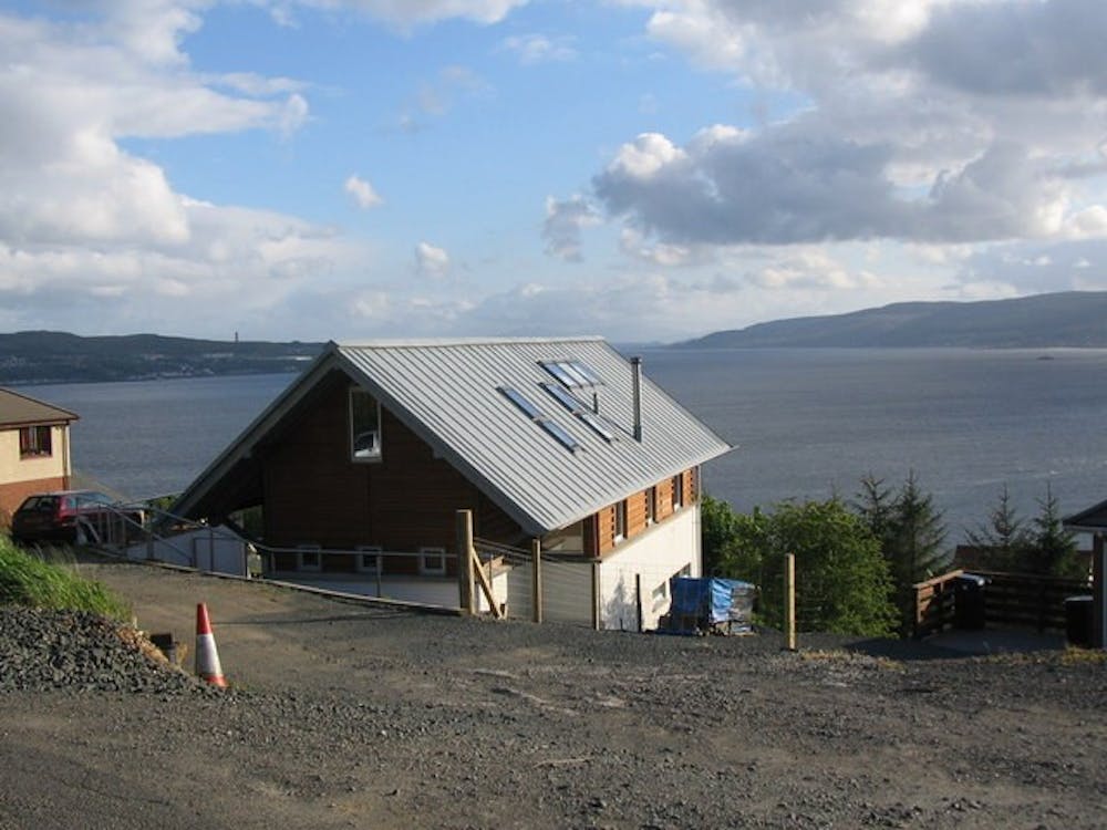 This house, which was featured in one of the episodes of "Grand Designs," overlooks the Firth of Clyde — an inlet of the Atlantic Ocean.&nbsp;