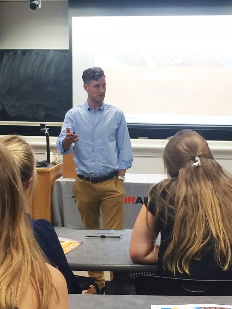 University alumnus John White with Teach for America.