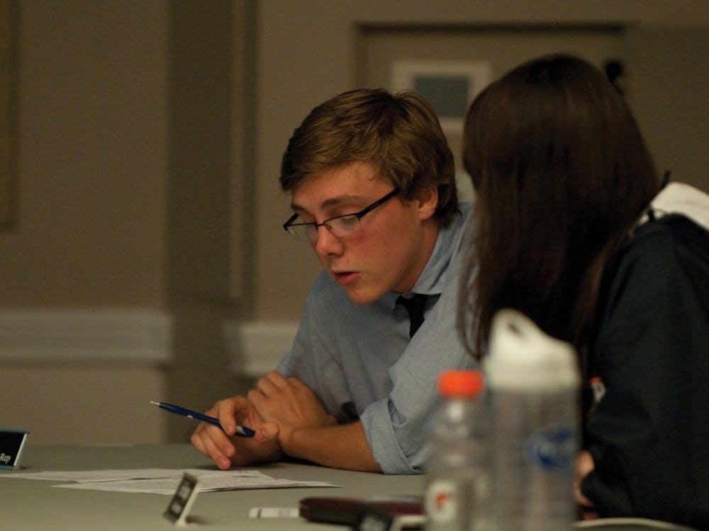 Third-year College student Eric McDaniel sponsored Student Council’s legislation calling for the end of the divisive “not gay” chant Tuesday.