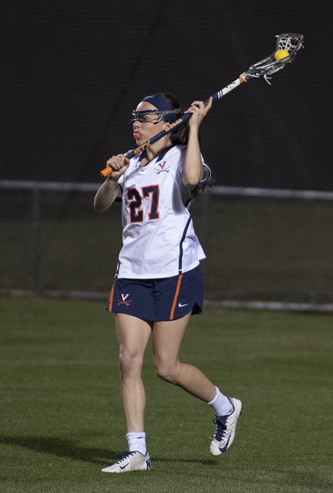 Mary Alati was one of five seniors honored before Saturday's game. The Cavaliers won, 15-14, against Boston College.
