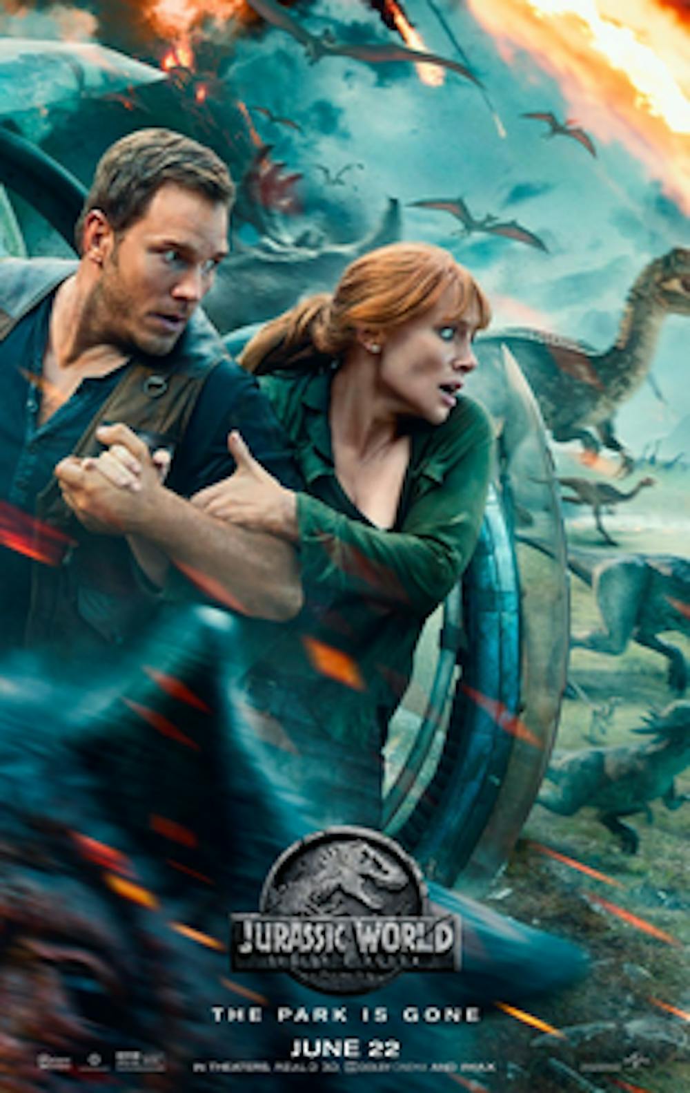 <p>It has its entertaining, flashy moments, but "Jurassic World: Fallen Kingdom" is hindered by a needlessly complicated plot and stale dialogue.</p>