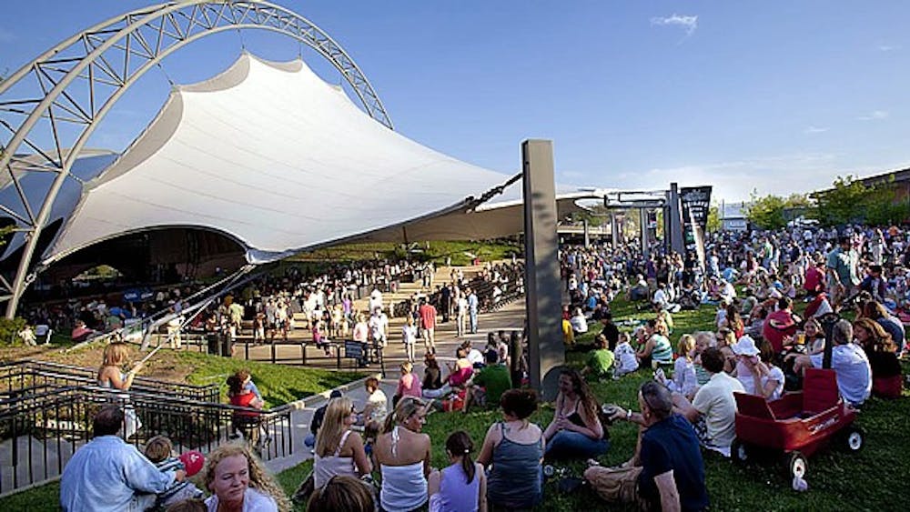 The Sprint Pavilion, located on the Downtown Mall, hosts outdoor concerts through the summer and fall.