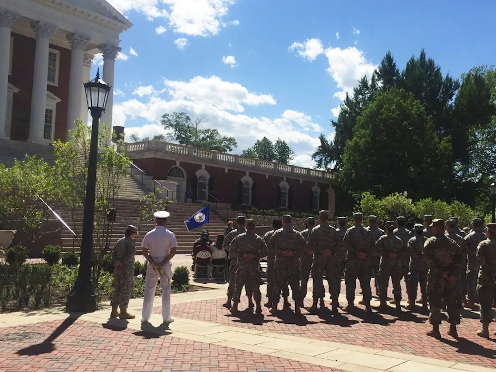 In addition to Khan’s parents, his brothers Omer and Shaharyar, classmates from his ROTC class and cadets from the Army ROTC program at the University attended the ceremony.