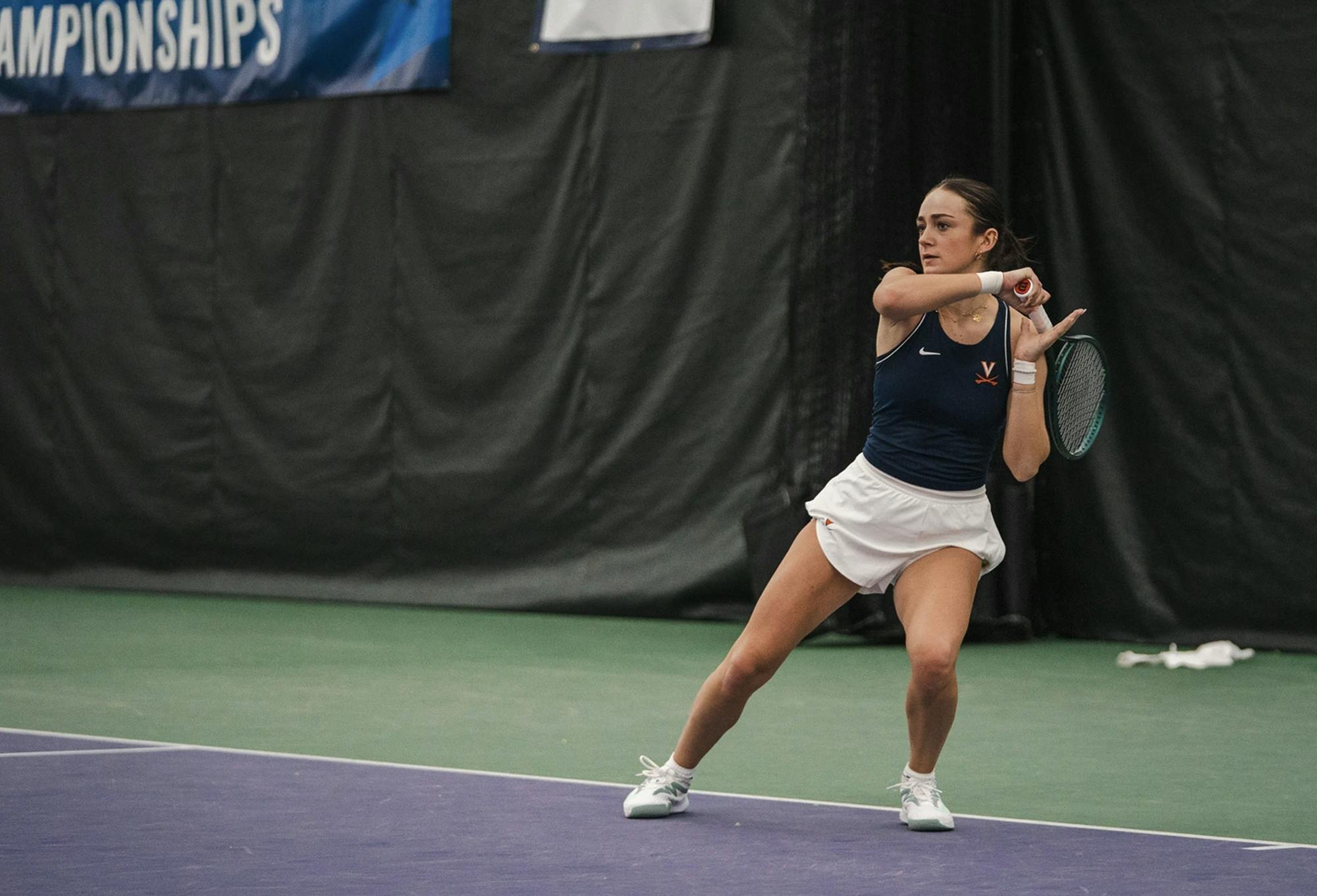 Isabelle Lacy's win on Court 3 extended her spring record to 7-0.