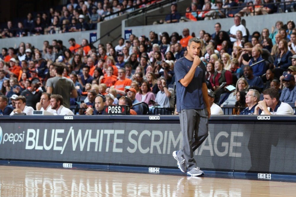 Coach Tony Bennett and the men's basketball team started their title defense with a successful scrimmage that gave fans an exclusive look at the new recruits.&nbsp;