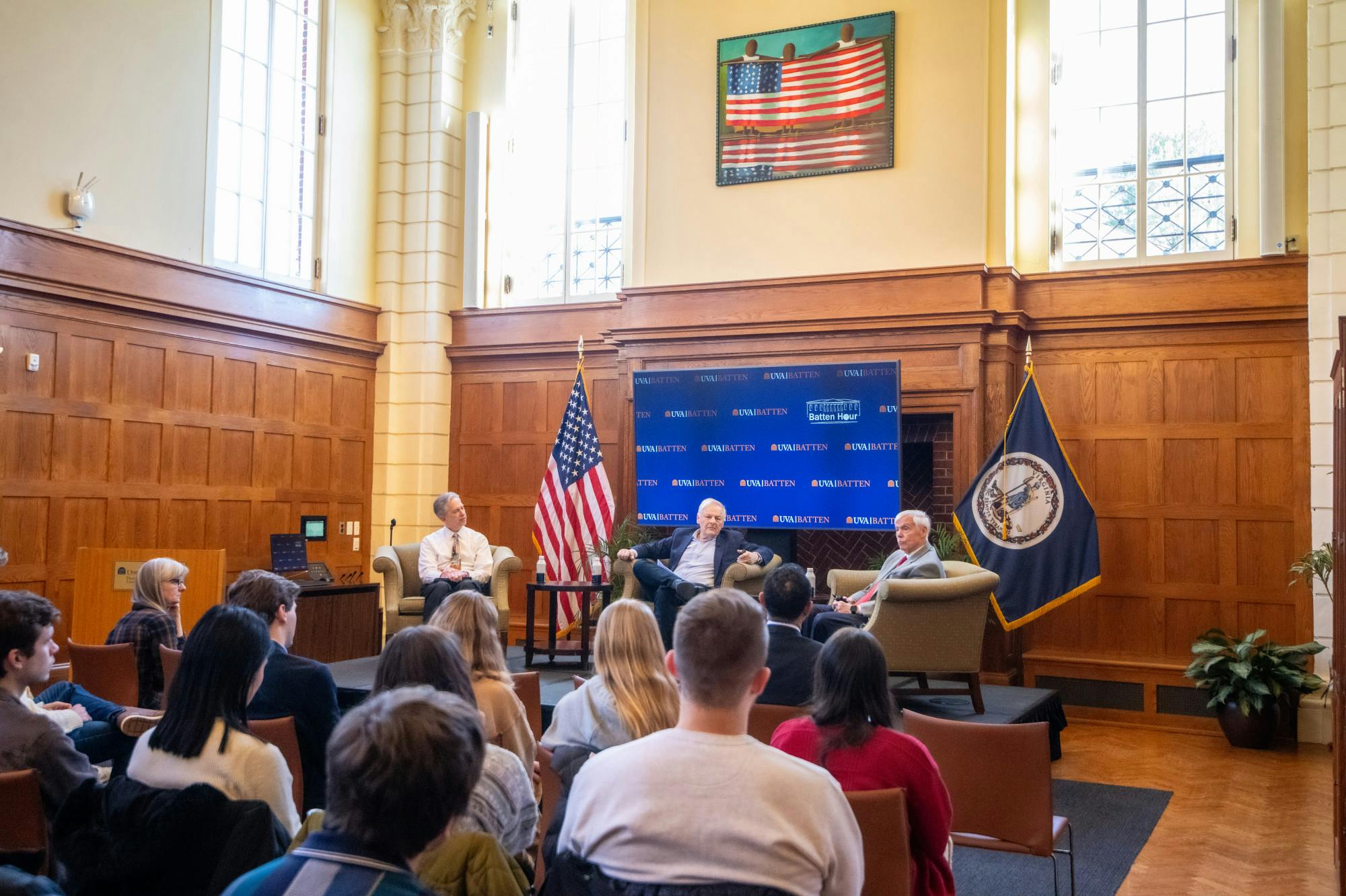 Howell and Toscano, along with Public Policy and Politics Prof. Craig Volden, who moderated the event, discussed the Virginian state legislative process and some challenges associated with it.