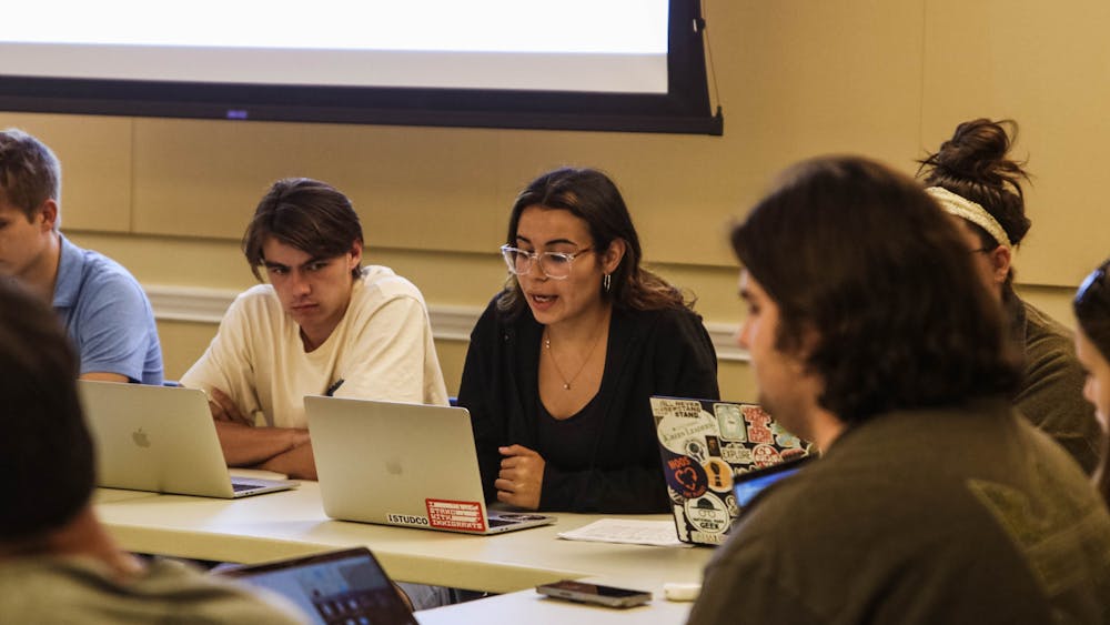 In the administrative reports section of the meeting, Mendoza Gonzalez, president and third-year Batten student, presented on several current efforts being led by the executive board. 