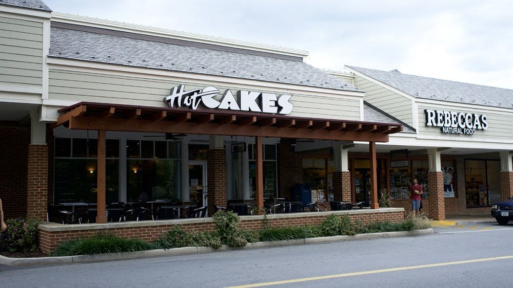 HotCakes Gourmet is located between CVS and Rebecca’s Natural Food in the Barracks Road Shopping Center.