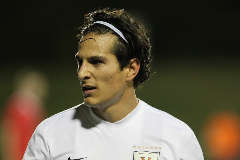Senior midfielder Pablo Aguilar scored the first goal by a Virginia player in the 22nd minute off a corner kick.