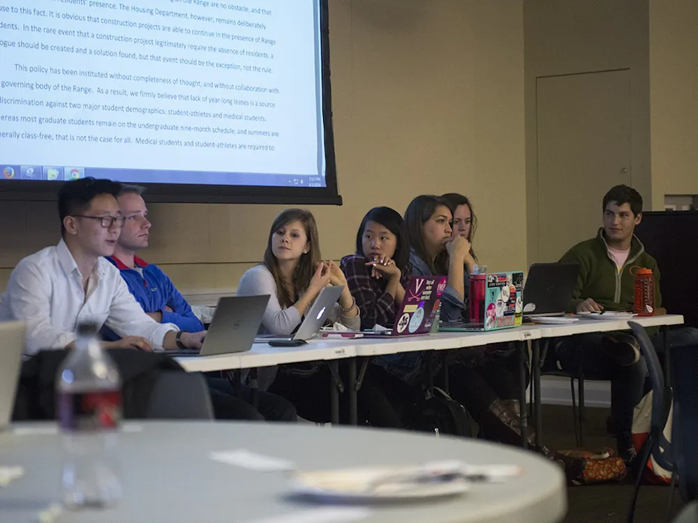 Chief Technology Officer Eric Xie, a second-year Engineering student, presented the program’s website to the body.