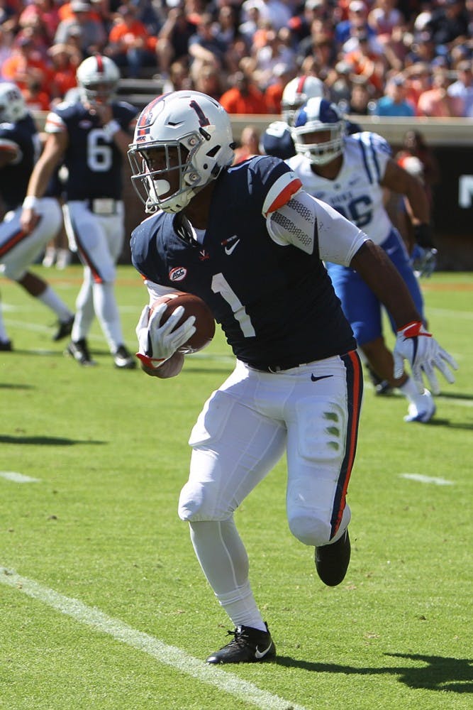 Junior tailback Jordan Ellis rushed for a career high 136 yards in the victory at North Carolina.