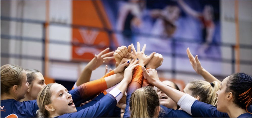 <p>The Cavaliers assemble pregame, looking to earn a crucial ACC contest.</p>