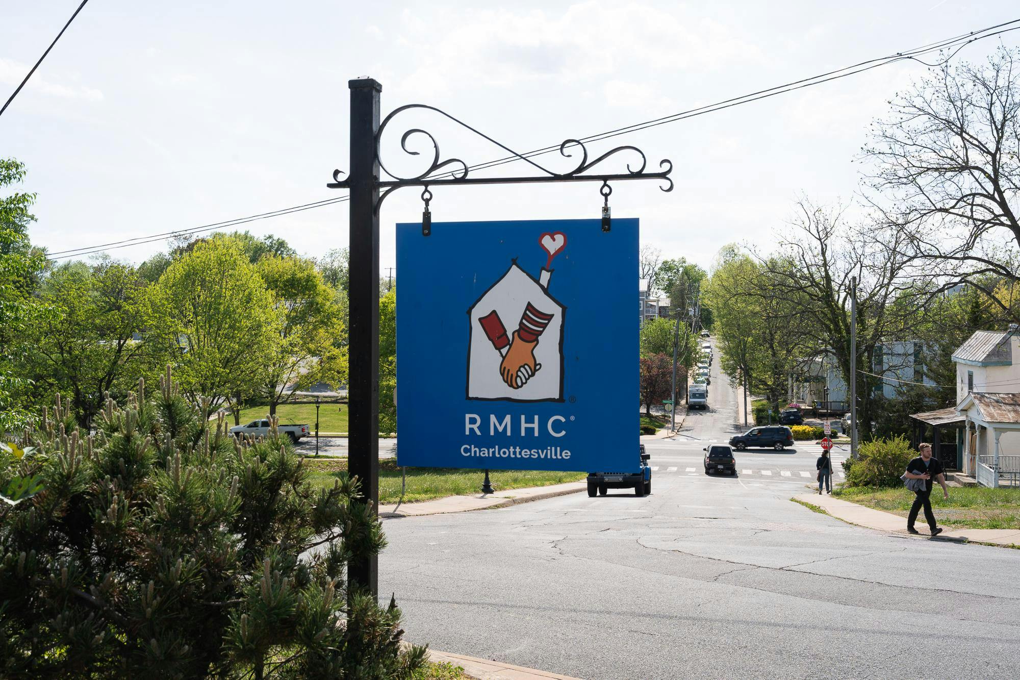 A sign for the Charlottesville Ronald McDonald House, photographed April 14.