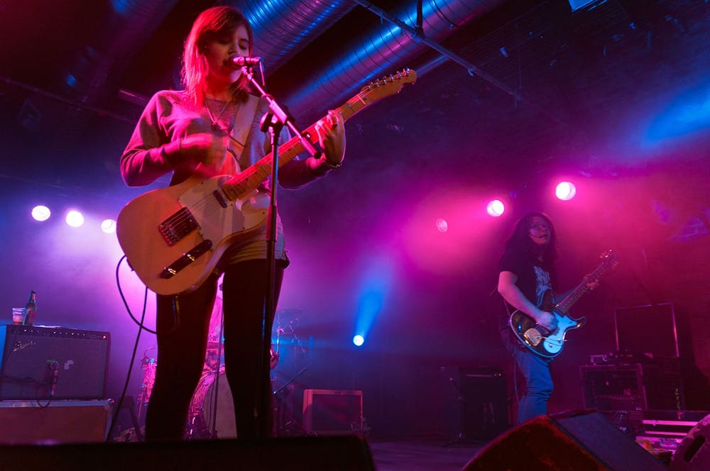 <p>Bethany Cosentino of Best Coast performs in Glasgow.</p>