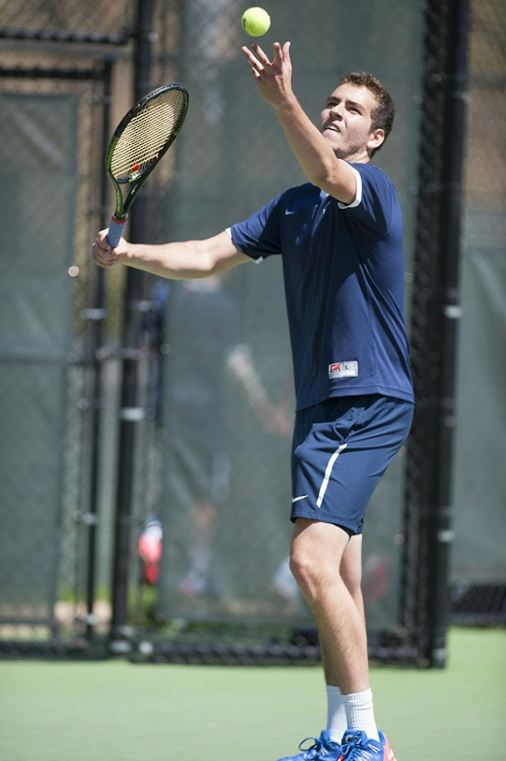 <p>Senior Ryan Shane won his matches against San Diego State and Wake Forest but dropped his match against TCU. Virginia will face&nbsp;North Carolina Monday in the ITA Indoors Finals.</p>