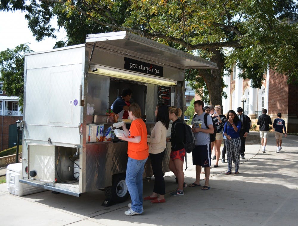 A fresh batch of dumplings is prepared for sale on Grounds daily. 