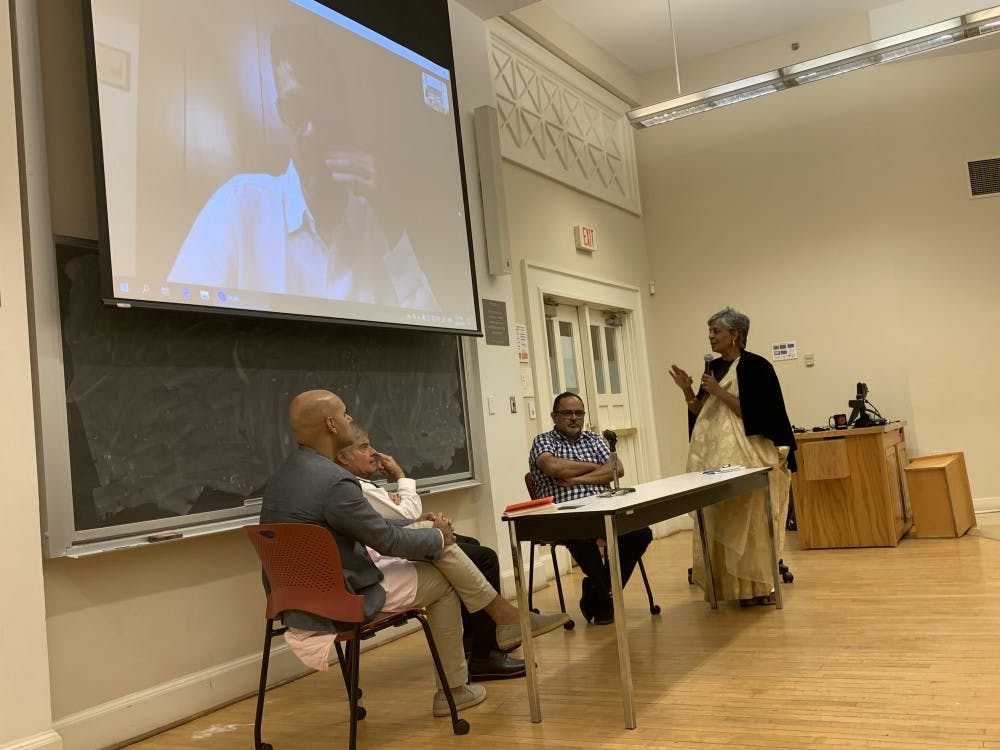 Bilal Quereshi, Peter Waldman, Avijit Mukal Kishore, Rohan Shivkumar and Geeta Patel participated in the discussion panel following "Nostalgia for the Future."