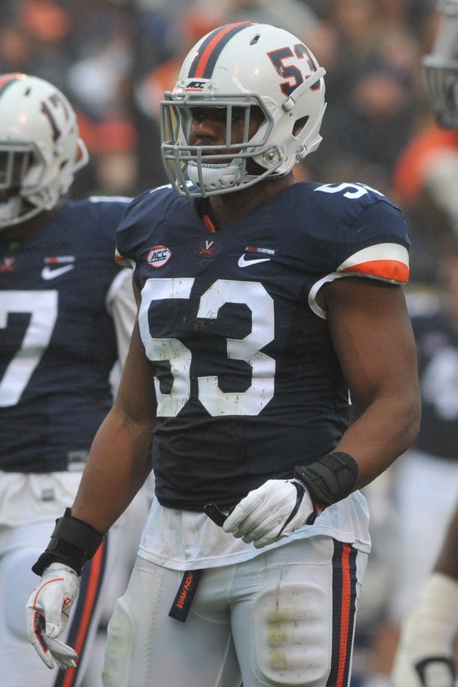 Senior linebacker Micah Kiser will have to lead his defensive unit to contain Connecticut senior quarterback Bryant Sheriffs Saturday.&nbsp;