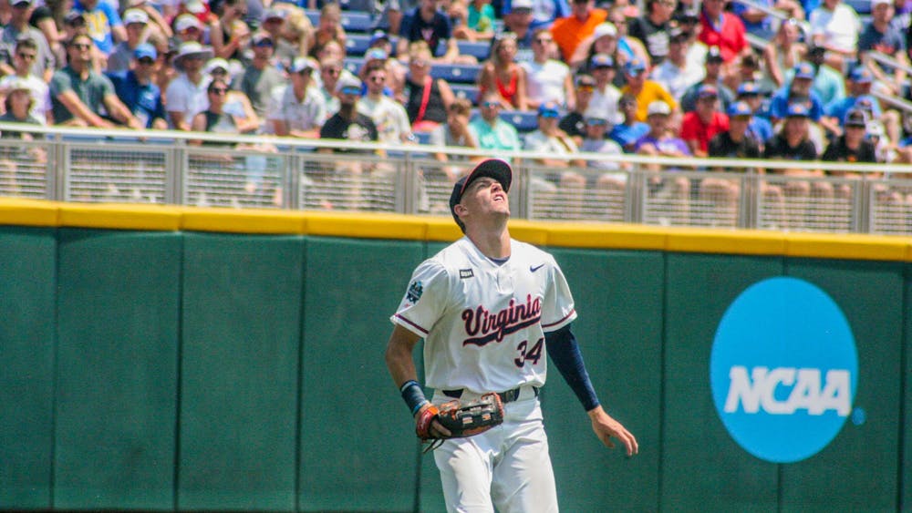 Harrison Didawick tracks down a fly ball.