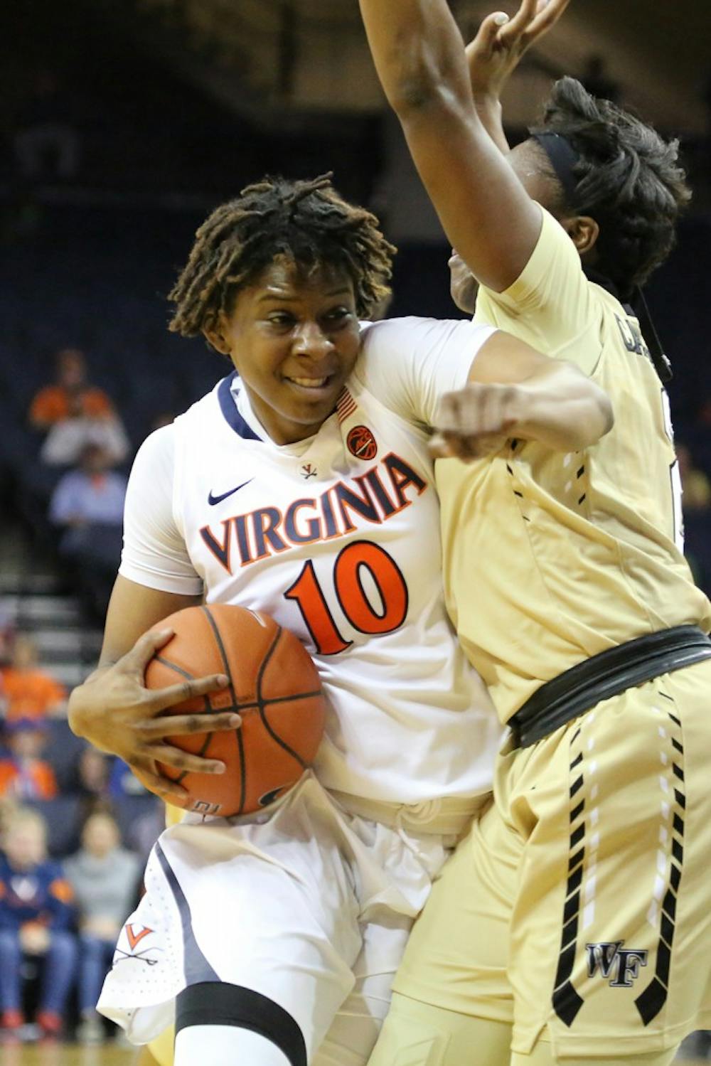 <p>Junior guard J’Kyra Brown&nbsp;had a double-double against Georgia Tech, 15 points against Miami and 17 against Wake Forest for the last three of her four games.&nbsp;</p>