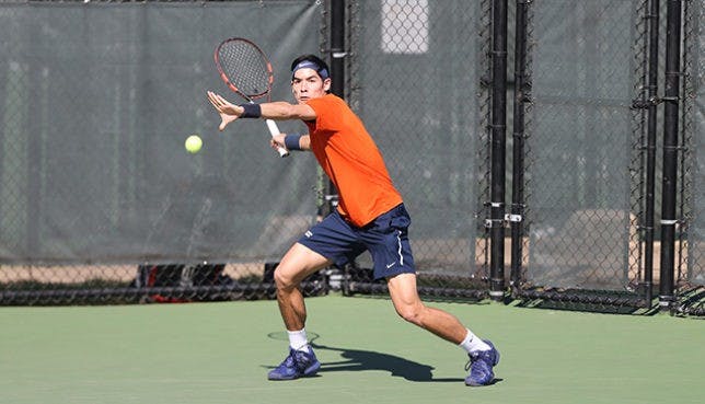 Senior Thai-Son Kwiatkowski helped Virginia men's tennis pick up both a single's and double's point in Louisville over the weekend.&nbsp;