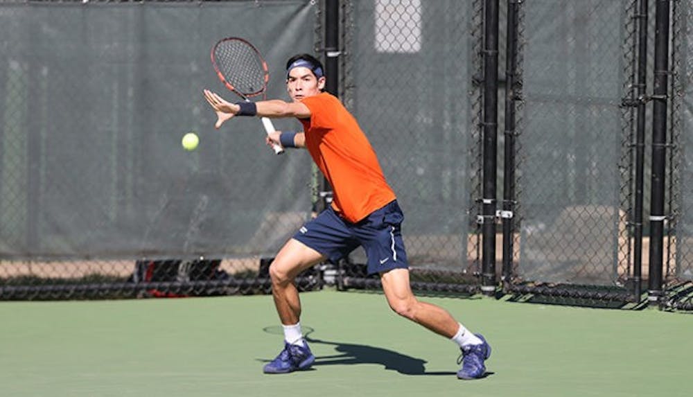 <p>Senior Thai-Son Kwiatkowski helped Virginia men's tennis pick up both a single's and double's point in Louisville over the weekend.&nbsp;</p>