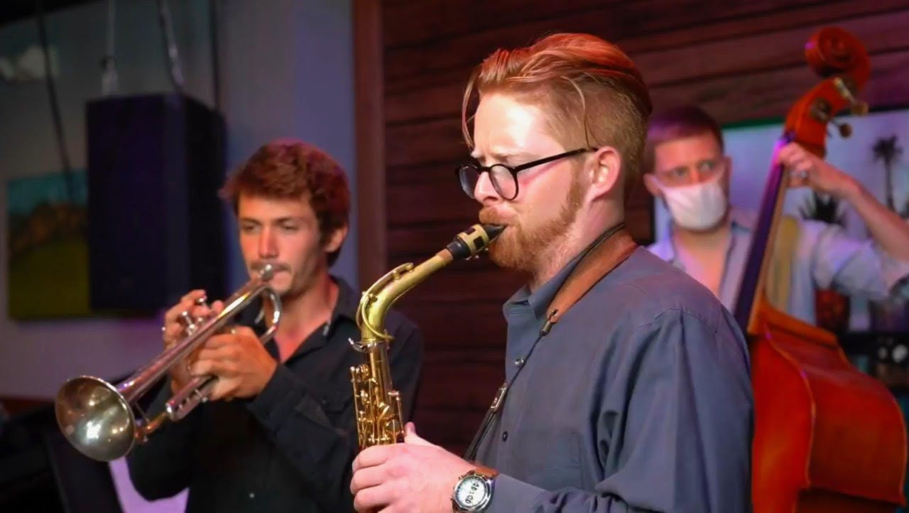 Jack Sheehan, a saxophonist, educator and composer, performed for The Front Porch's Save the Music series on Wednesday. 