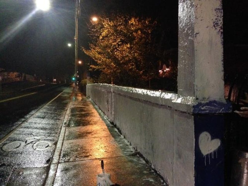 The first message was painted on Sep. 11 of this year, and the second one was painted soon after as a direct response. 