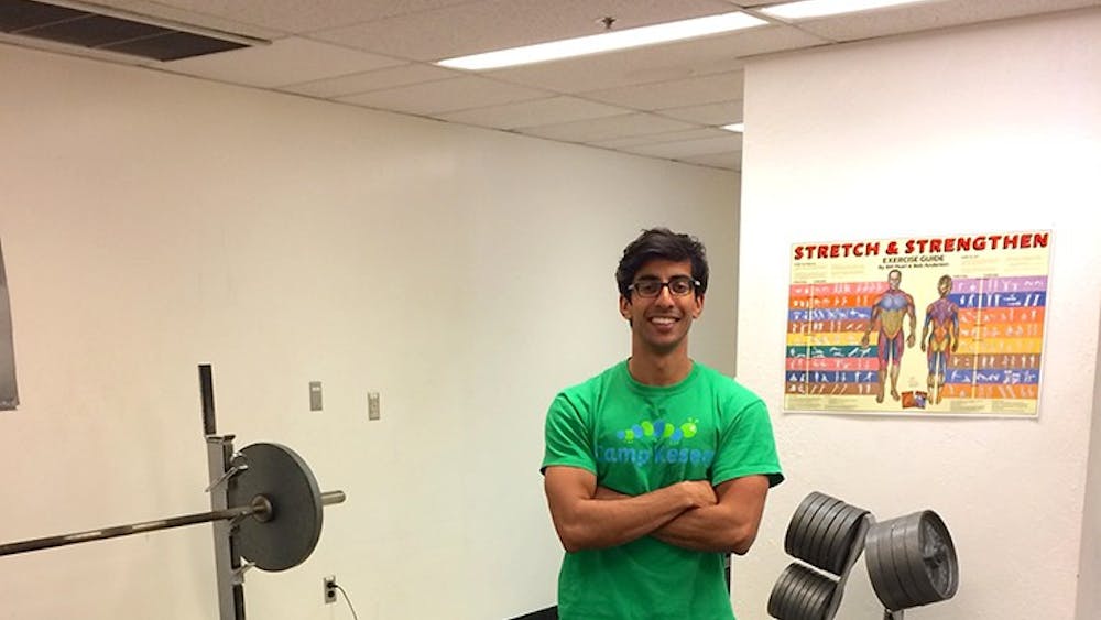 Vatsel Patel, a second-year medical school student, manages the medical school gym. 
