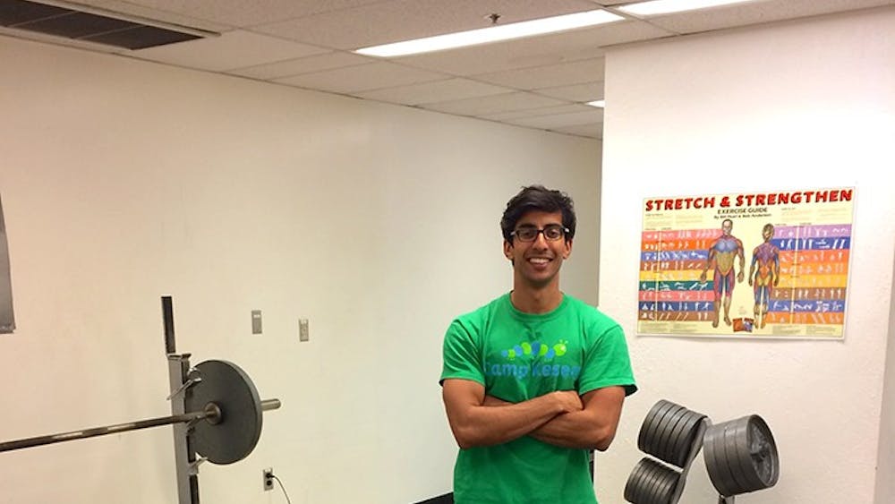 Vatsel Patel, a second-year medical school student, manages the medical school gym.&nbsp;