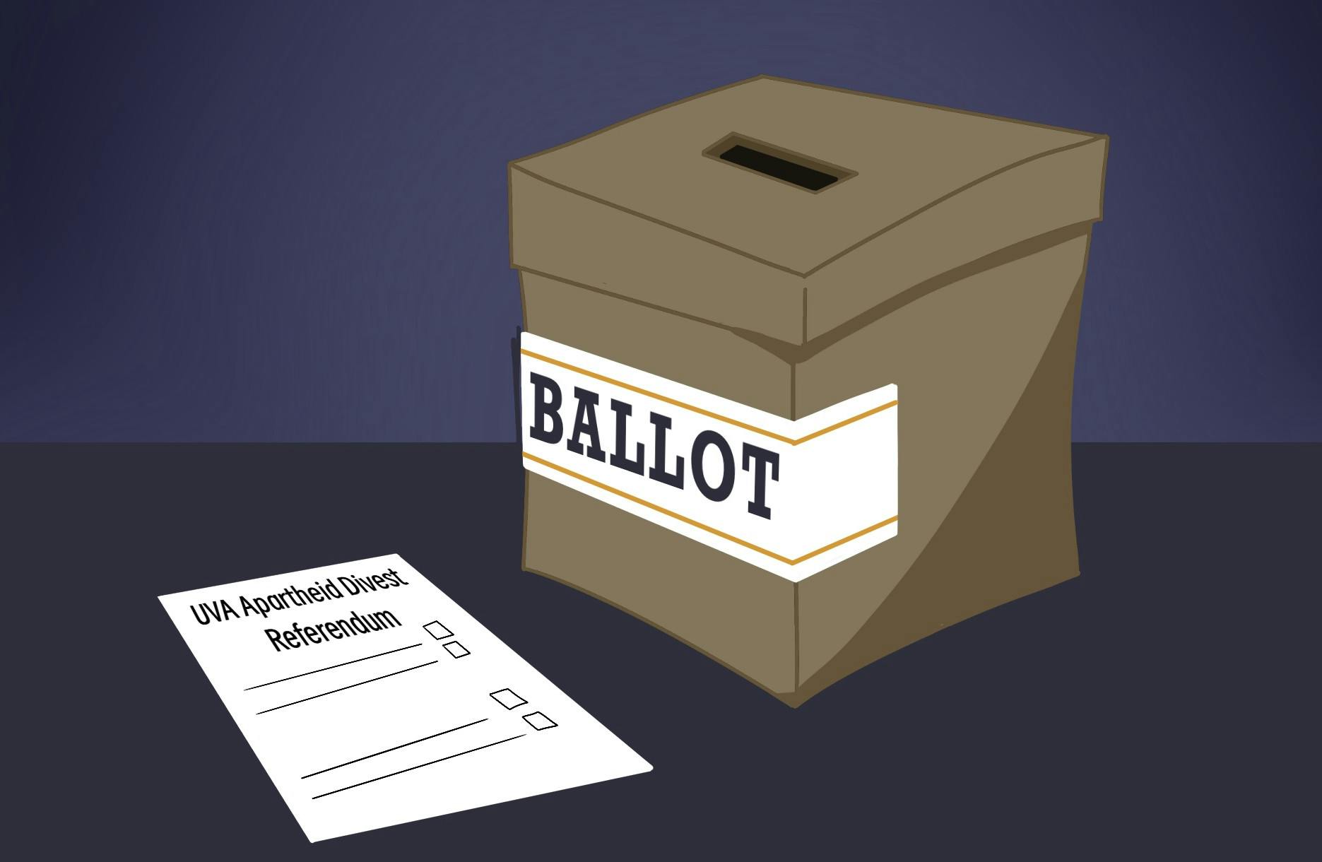 The U.Va Apartheid Divest Referendum, the only referendum in this year’s elections, was announced at a Students for Justice in Palestine teach-in event Feb. 6.&nbsp;