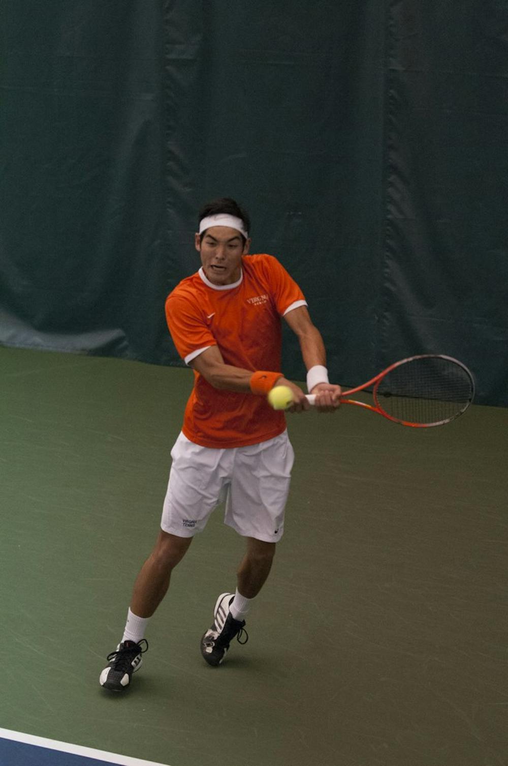 <p>Junior Thai-Son Kwiatkowski is the fourth player to win the singles and doubles championships in the same year at the ITA Men's All-American</p>