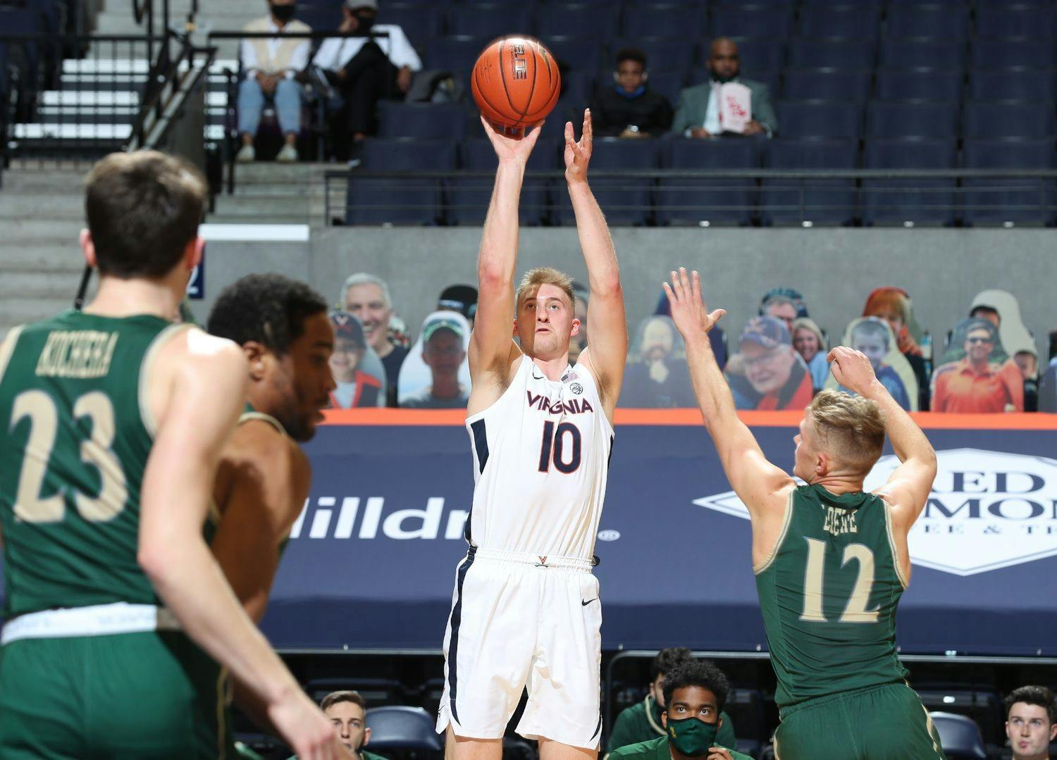 Sam Hauser chipped in nine points on three of seven shooting from deep.&nbsp;