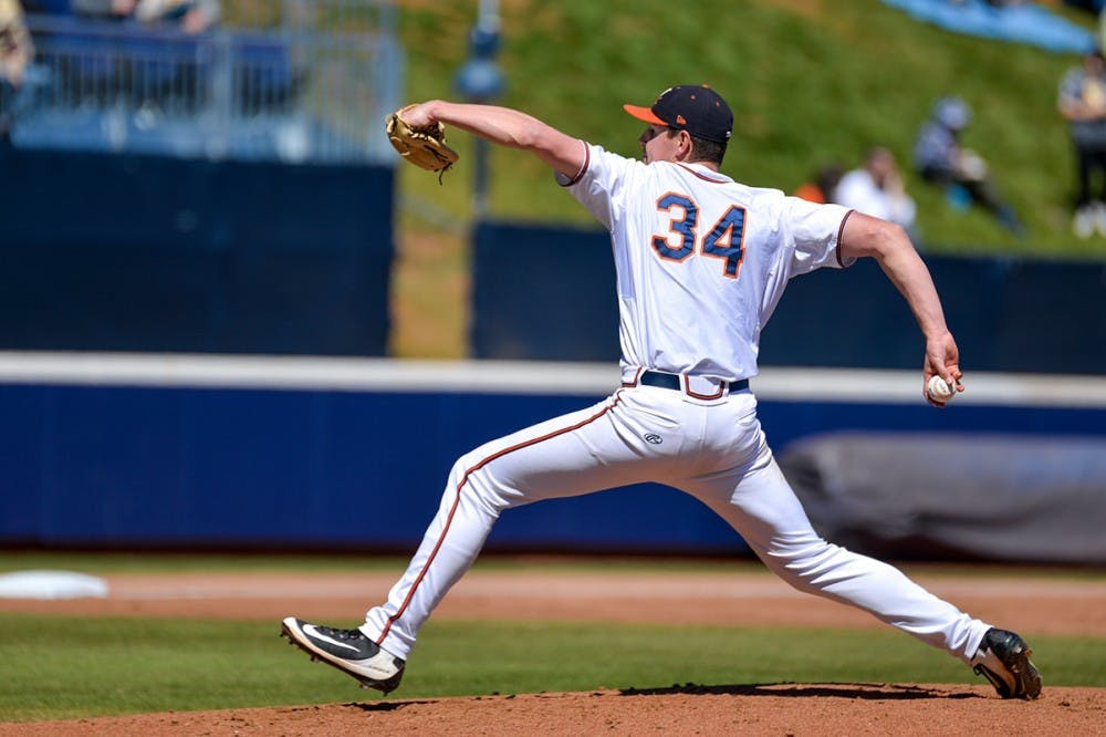 Senior righthander Evan Sperling was Virginia's starting pitcher Tuesday.