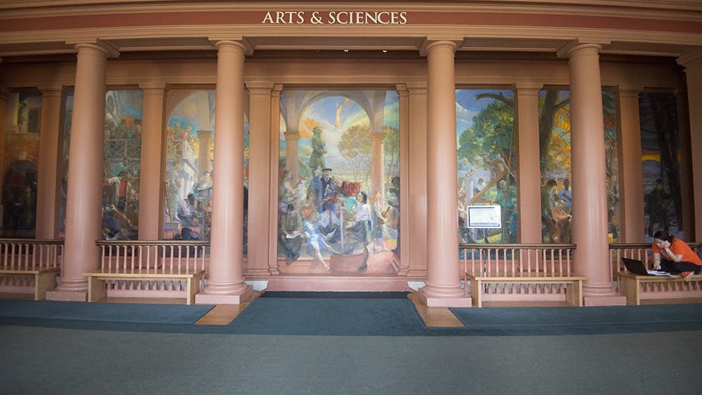 The multi-paneled mural, called “The&nbsp;Students’ Progress,” was commissioned by a group of University benefactors in 1996. 
