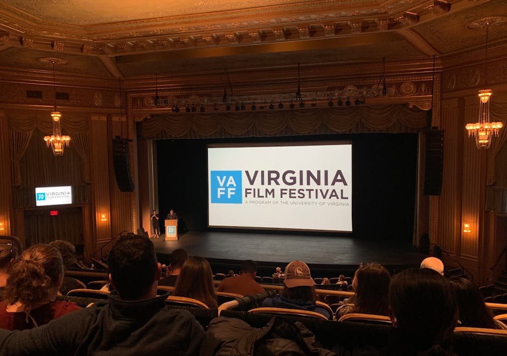 An excited crowd filled the Paramount’s floor seats and balcony for the Virginia Film Festival’s screening of “Spencer” Friday evening.