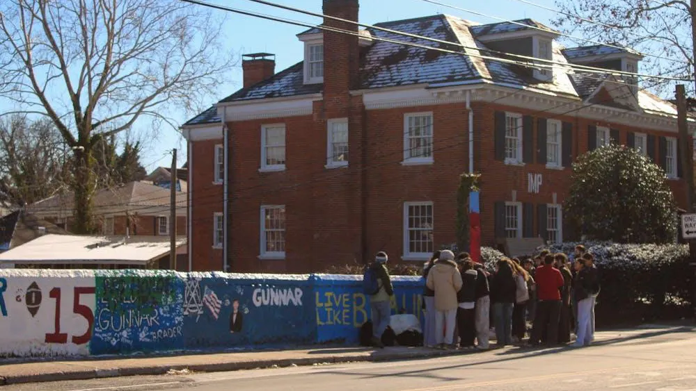 Persian Cultural Society members painting a mural on Beta Bridge, Jan. 19, 2026.