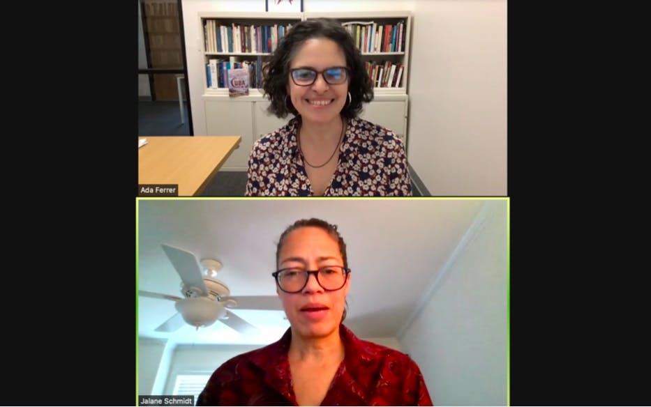 NYU Professor Ada Ferrer and Jalane Schmidt, religious studies professor at the University, discuss democracy and colonialism in Democracy Initiative event.