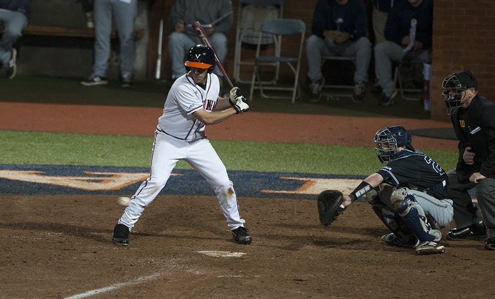 Freshman center fielder Adam Haseley roped two singles and a double out of the leadoff spot Sunday, when Virginia edged the Irish 5-4. 