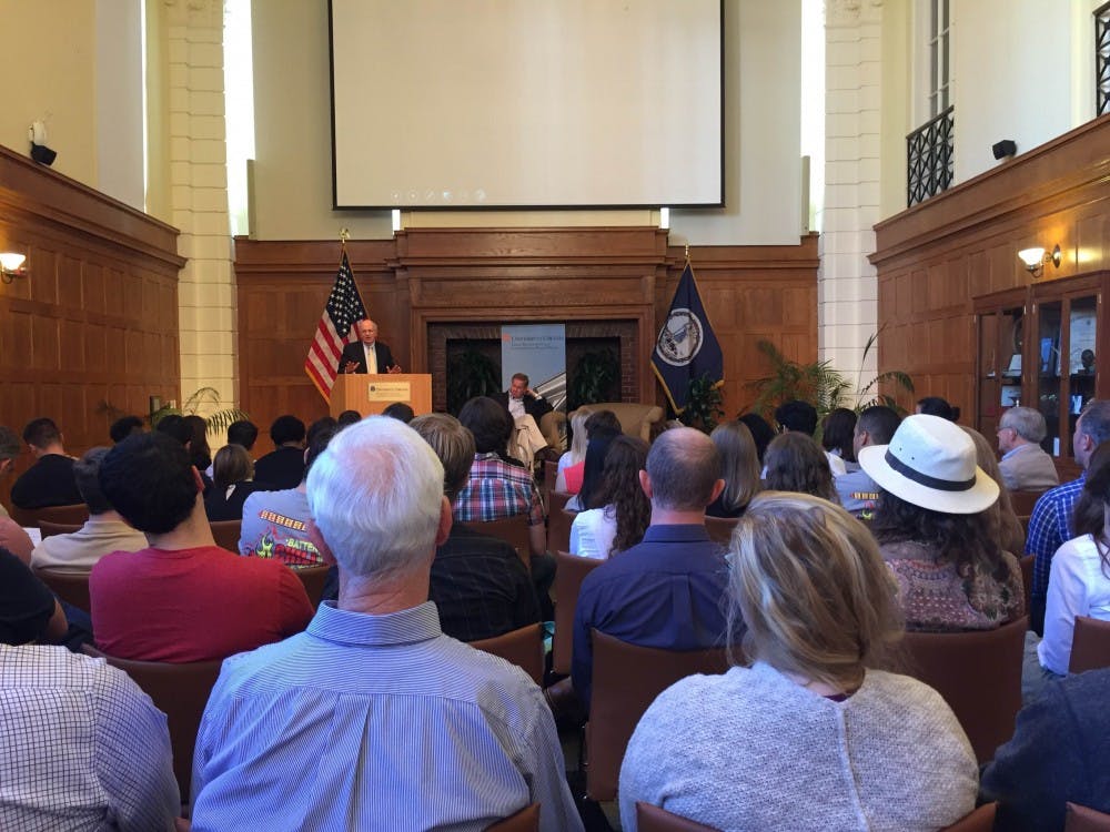 Tom Davis, a seven-term Republican representative of Virginia’s 11th Congressional District, and&nbsp;Martin Frost, the Democratic representative of Texas’s 24th Congressional District from 1979 to 2005, spoke at the Batten School about political bipartisanship.