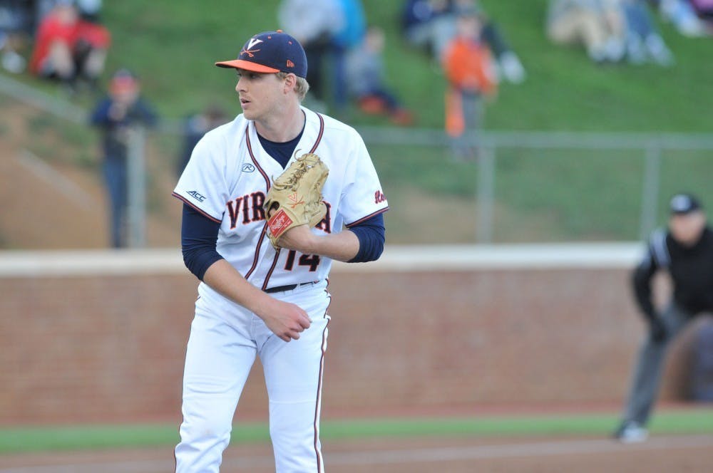 <p>Senior right-handed pitcher Derek Casey pitched a three-hit, complete-game shutout as the Cavaliers won 9-0 in the first game of Friday's doubleheader.</p>