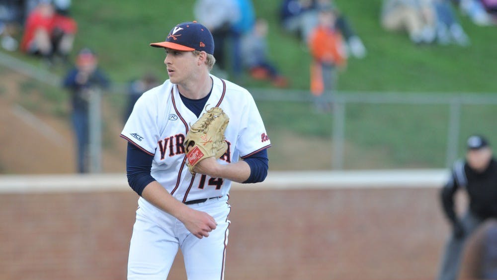 Senior right-handed pitcher Derek Casey pitched a three-hit, complete-game shutout as the Cavaliers won 9-0 in the first game of Friday's doubleheader.