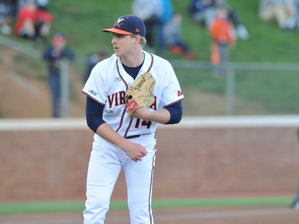 Senior right-handed pitcher Derek Casey pitched a three-hit, complete-game shutout as the Cavaliers won 9-0 in the first game of Friday's doubleheader.