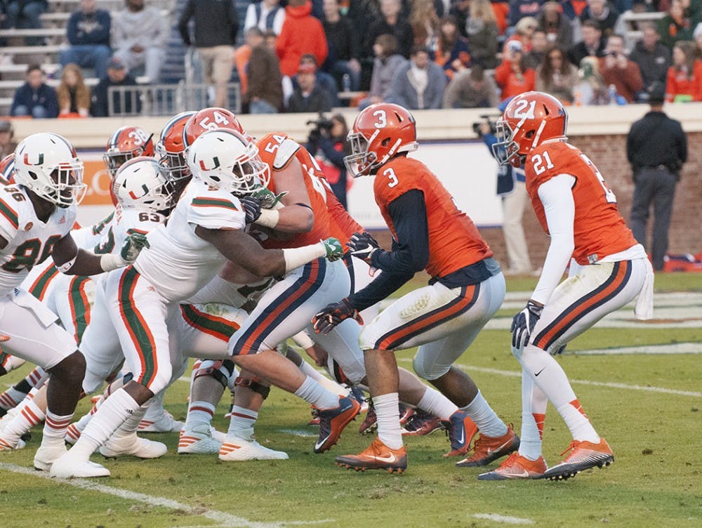 Sophomore safety&nbsp;Quin Blanding and the Cavalier defense gave up 34 points Saturday against Miami.